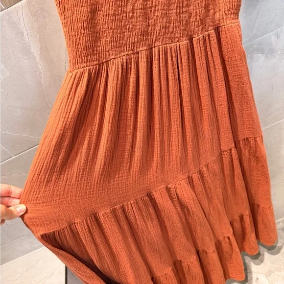 Christy Dawn Brooklyn Women's Terracotta Tiered Maxi Dress - Smocked Bodice - Picture 10 of 11